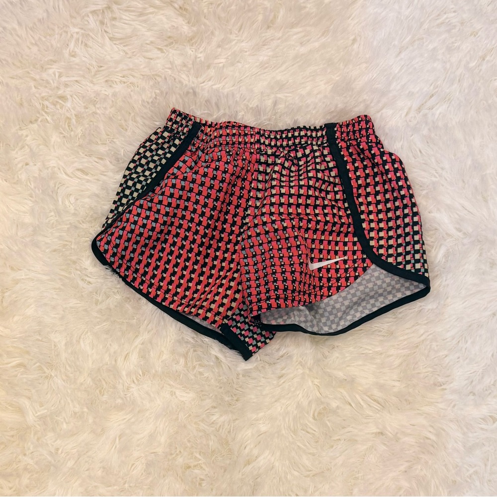 Nike Toddler Girls Pink & Black Patterned Running Shorts